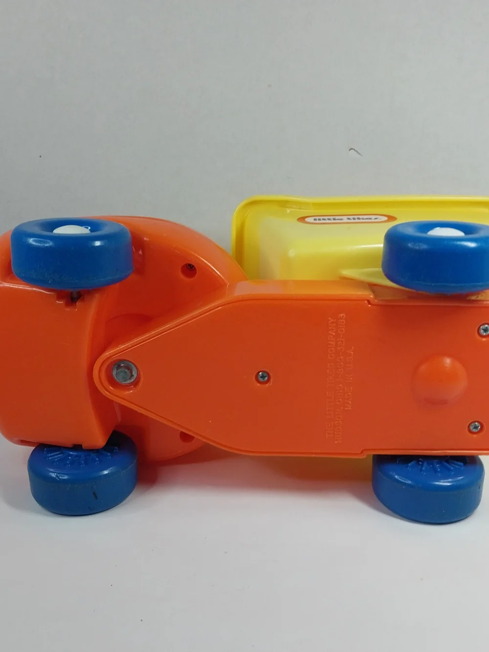 Vintage Retro 80s/90s Little Tikes Toddle Tots Dump Truck Only, Yellow/Orange